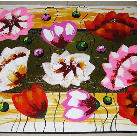 Lukisan Feng Shui Bunga Kenzo