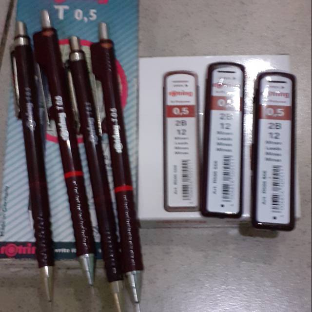 Jual PenciL Mekanik ROTRING 0,5MM + isi PenciL rotring 0,5mm | Shopee ...
