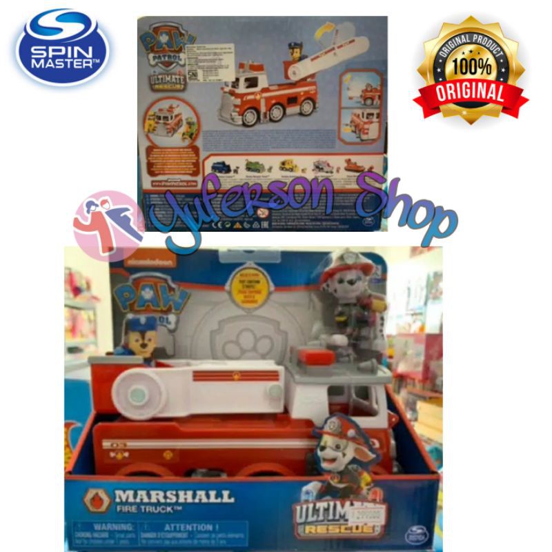 spin master paw patrol marshall fire truck