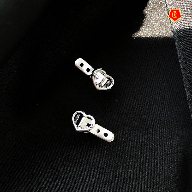 [Ready Stock]S925 Silver Love Ear Clip Female Personalized Cold Style