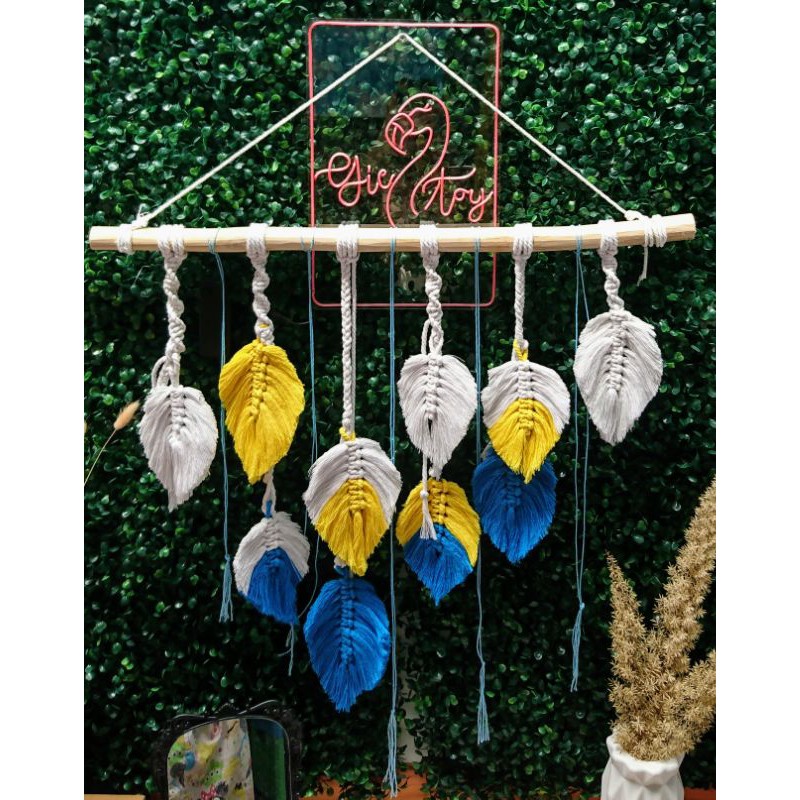Macrame Daun besar 60X55CM bisa Custom bdg