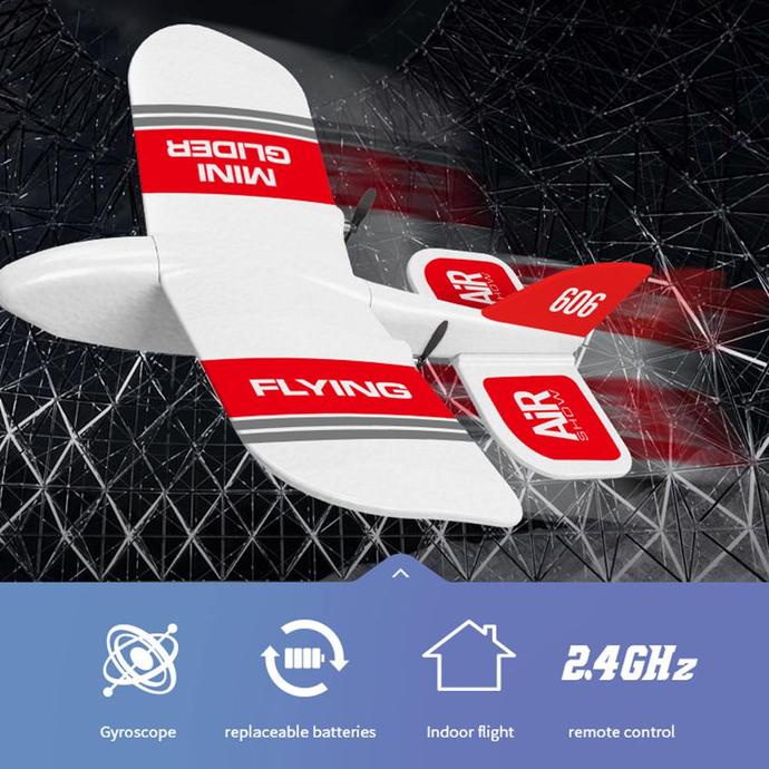 rc pesawat plane mini 2.4Ghz 2 channel Indoor Foam Glider