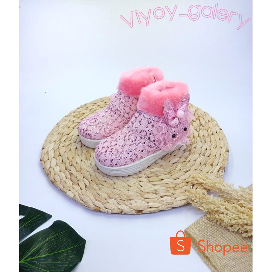 Sepatu anak Boot Bulu Sepatu Sneakers Anak perempuan Sepatu Anak 1-6 thn Murah