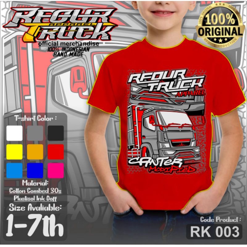 KAOS ANAK GAMBAR TRUCK BELI 2 GRATIS 1 KAOS TRUK