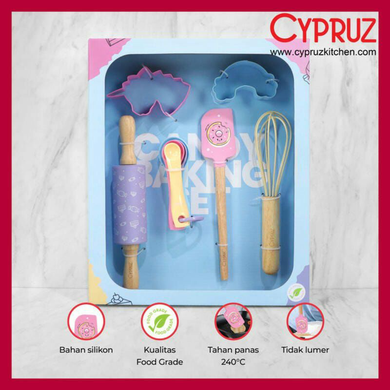 Cypruz Baking Silicone Set AK 1112/AK1112 Utensil Candy 10 PCS Food Grade