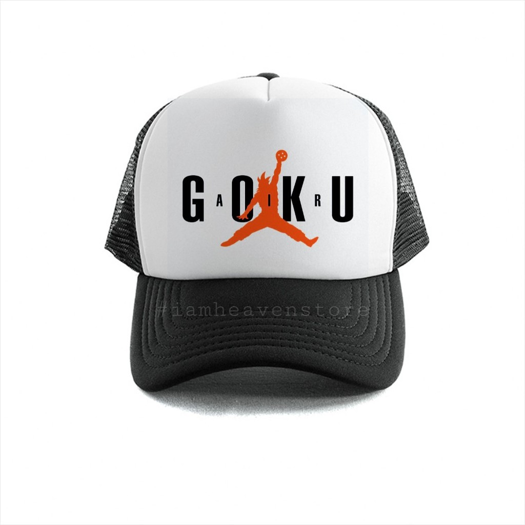 Topi Trucker Jaring Motif Anime Dragonball Goku Air Jordan