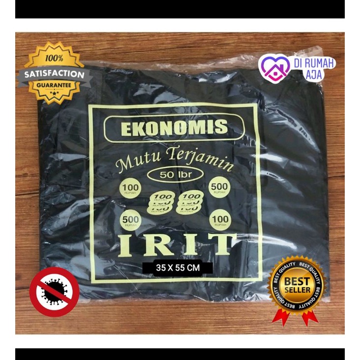 KUALITAS TERBAIK KANTONG PLASTIK KRESEK HITAM EKONOMIS/IRIT ISI 1 LEMBAR (TIPIS) TERBAIK