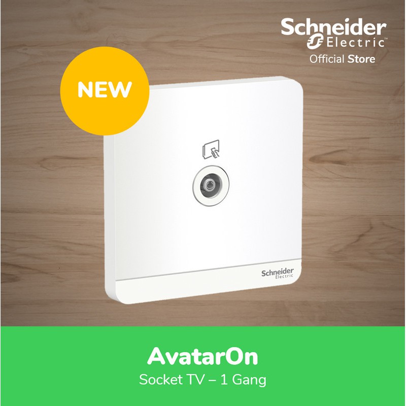 Soket TV Putih WE Avatar On Schneider