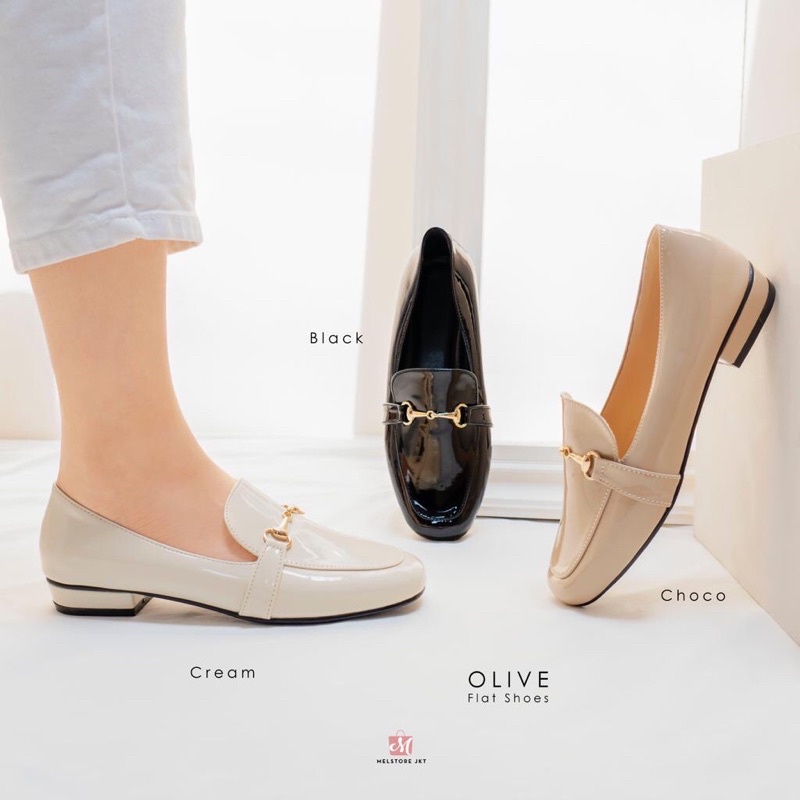 Damelia Olive Flat Shoes
