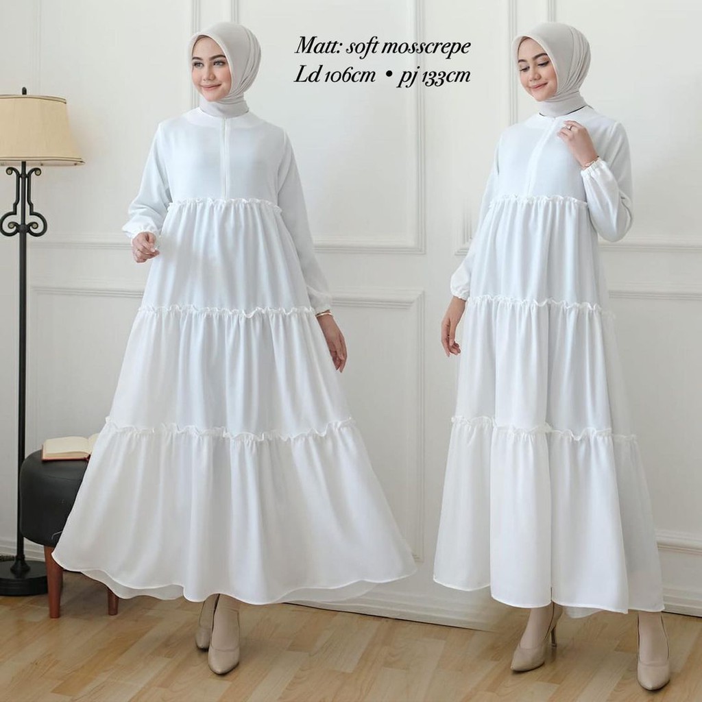 Shofi Gamis Maxi - Bahan Mosscrepe Halus Gamis Lebaran Ramadhan