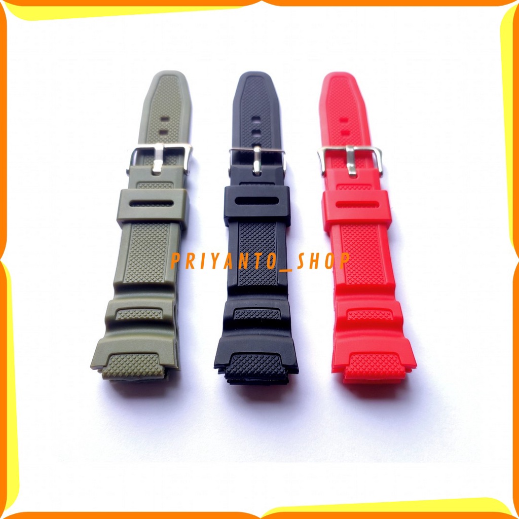 STRAP TALI JAM TANGAN CASIO W218H W 218H BONUS PEN RUBBER WATCH