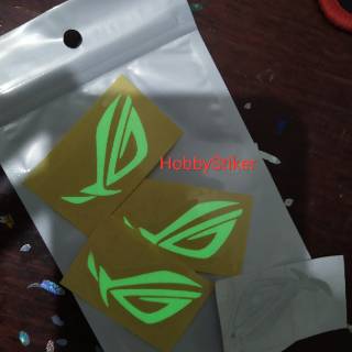  Stiker  asus  rog  glow in the dark untuk handphone laptop  