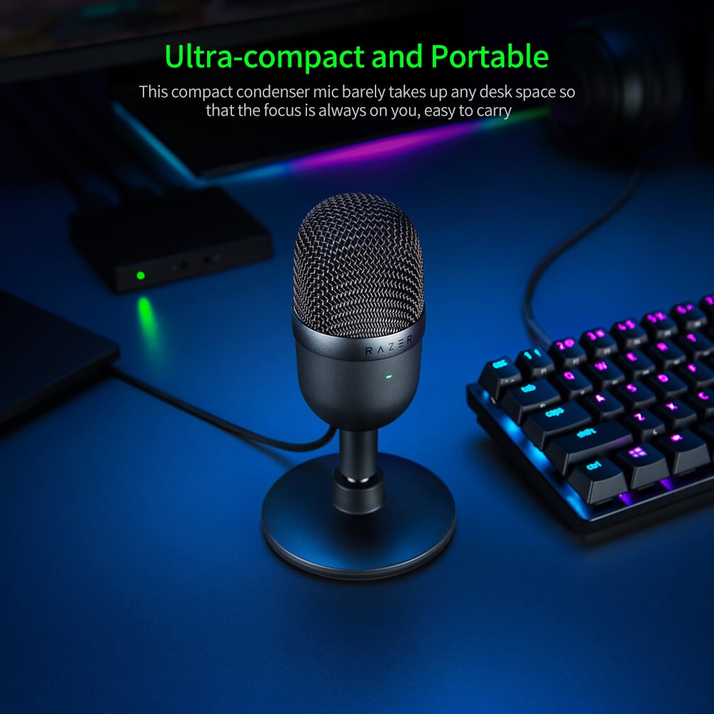 Razer Seiren Mikrofon Kondenser Mini USB ultra compact Untuk streaming