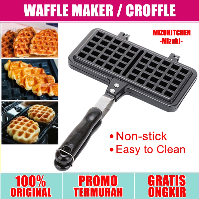 Cetakan kue Waffle Croffle Maker Anti Lengket belgia / Wafel pancake croffel belgian