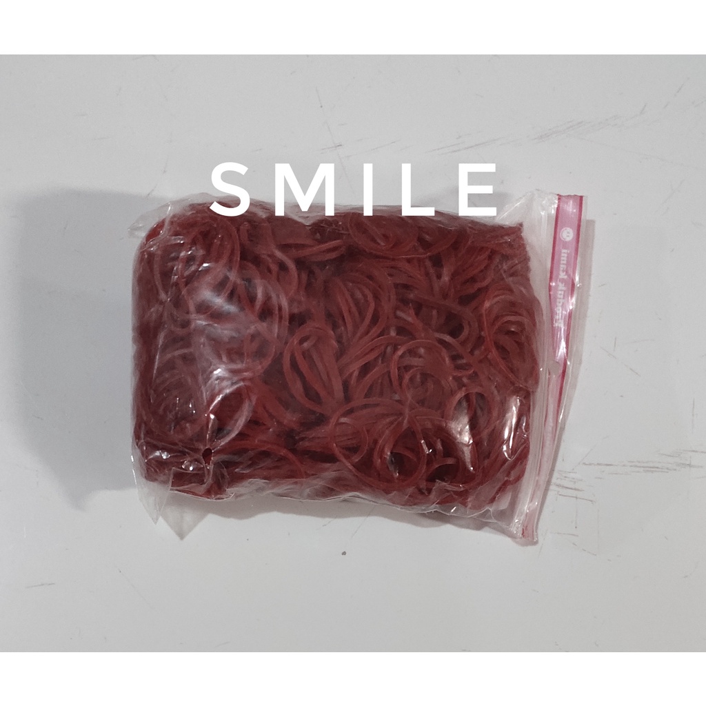 karet gelang warna merah merk 21 merk amigo smile