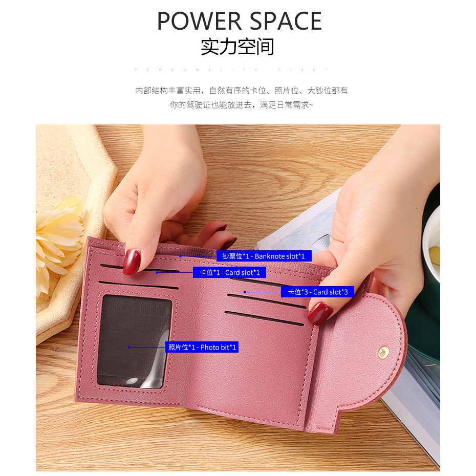 EV D01 dompet lipat wanita  import