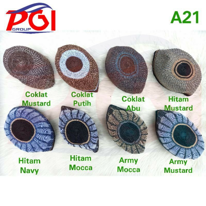 ( A021 ) PECI HAJI / KOPIAH / KOPYAH / PECI RAJUT KWALITAS TERBAIK