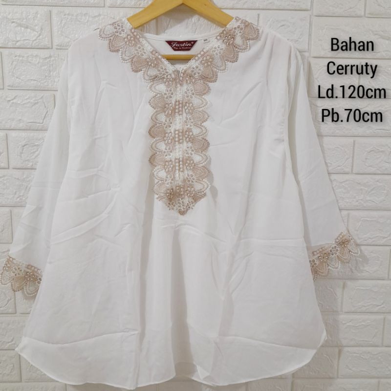 BLOUSE WANITA JUMBO BIG SIZE TERBARU PAKAIAN CEWEK FASHION ATASAN CERRUTY CHIFFON SIFON LD 120CM JUM
