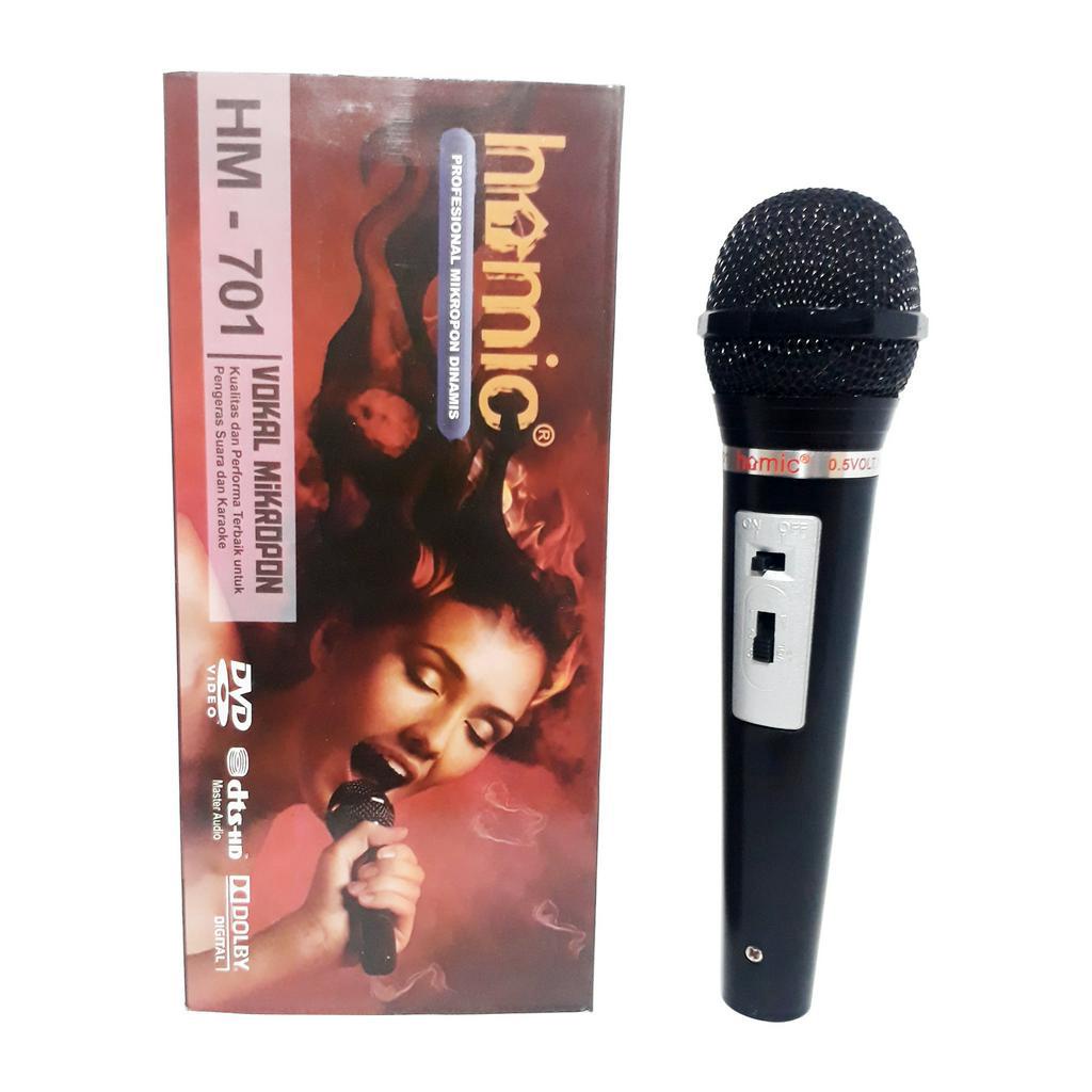 Mic homic hm-701 mikropon with volume suara microphone