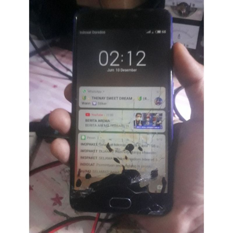 hp meizu m6 minus lcd mesin jamin normal udh tested