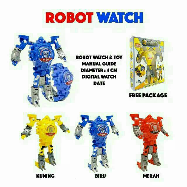 Jam Tanga Pria Anak Anak Robot  Unisex