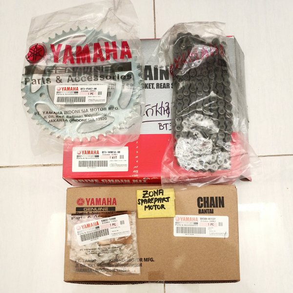 Gear set Gerset Paket Rantai Set New Vixion 2018 2021 Yamaha Asli BT3
