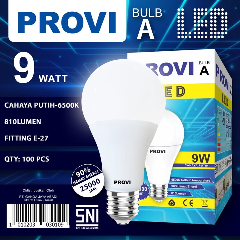 BOHLAM LAMPU LED BULB A PROVI 3W 5W 7W 9W 12W 15W 18W 21W GARANSI 1 TAHUN SANGAT TERANG LED BULB BULAT