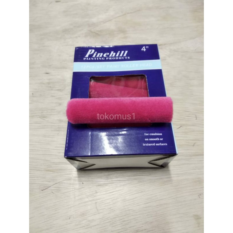 BULU REFILL KUAS ROLL CAT MINYAK KAPAL PINEHILL 4&quot; PINK-PER PCS