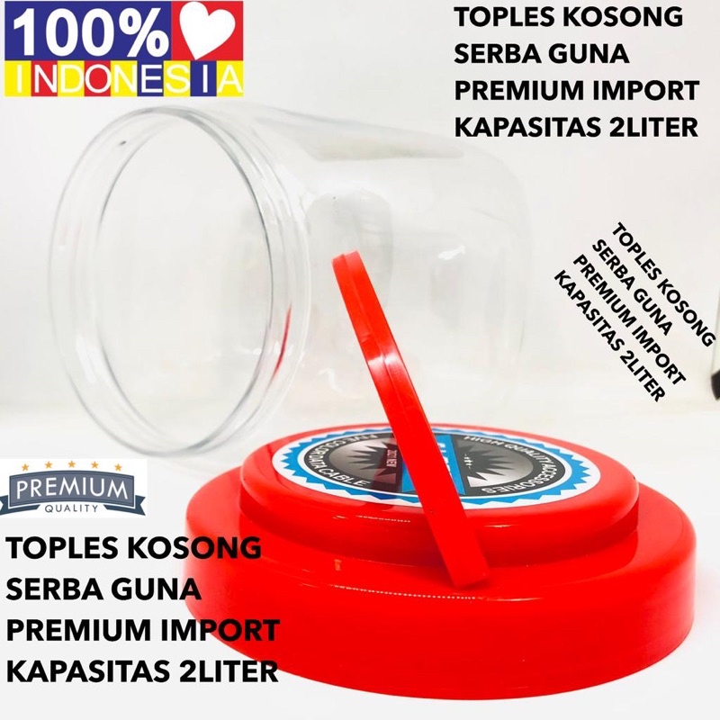 TOPLES KOSONG SERBAGUBA PREMIUM IMPORT KAPASITA 2LITER / TOPLES 2LITER/TOPLES PENYIMPANAN