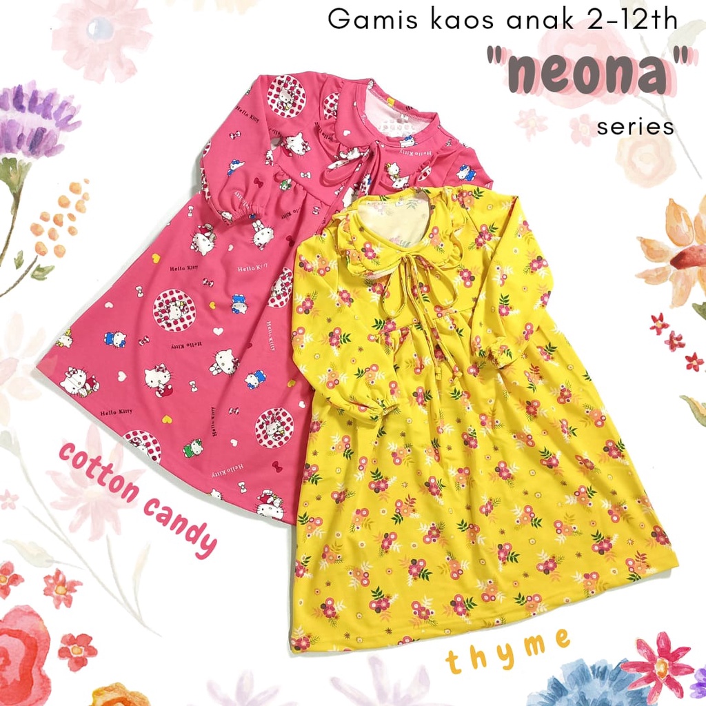 GAMIS KAOS ANAK 6-12th (NEONA SERIES)