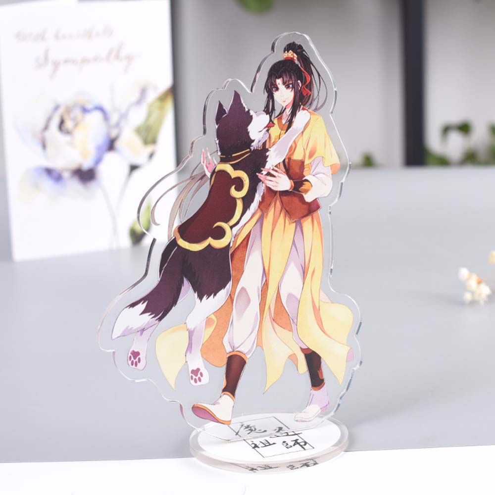 REBUY Fashion Acrylic Stand Figure Cartoon Anime Figure Model Toys Mo Dao Zu Shi Grandmaster of Demonic Jin Ling Wei Wuxian Desktop Standing Card Jiang Cheng Lan WangJi Figure Model Plate