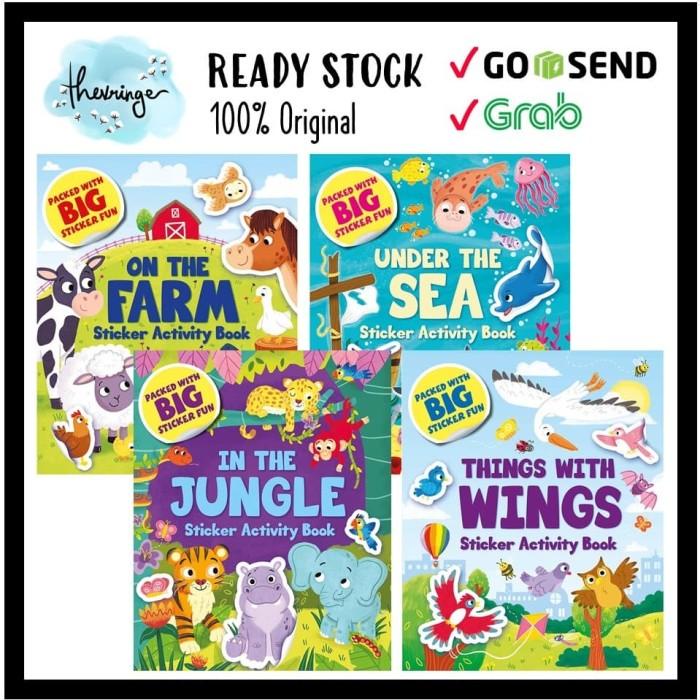 

Sticker Activity Book With Big Stickers On The Farm Under Sea Jungle