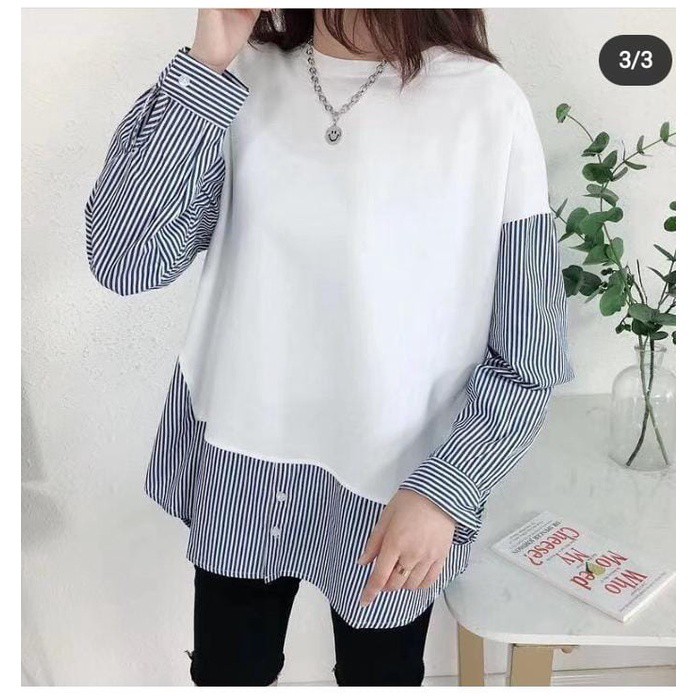 atasan wanita MELVA BLOUSE strip