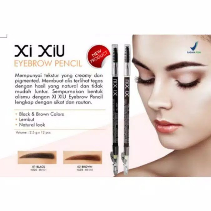 ❣️Rakkistore99❣️ Xi Xiu Eyebrow Pencil Black / Brown - Ultimate Eyebrow Pencil Silver / Natural Black / Natural Brown (100% Original)