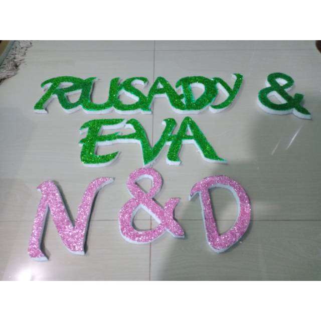 

Sterofoam custome nama dan huruf.
