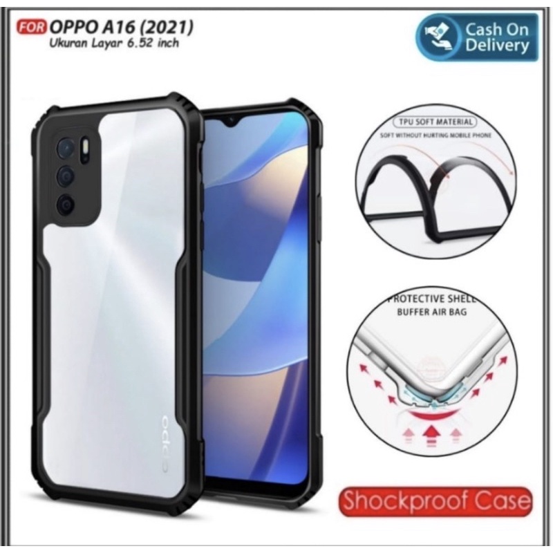 Case Fusion Oppo A16 New - Softcase Clear Armor Bumper Transparent ShockProof