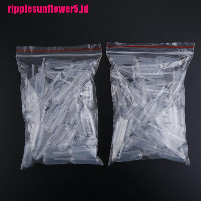 100pcs Pipet Transfer Sekali Pakai Bahan Plastik Ukuran 4ml