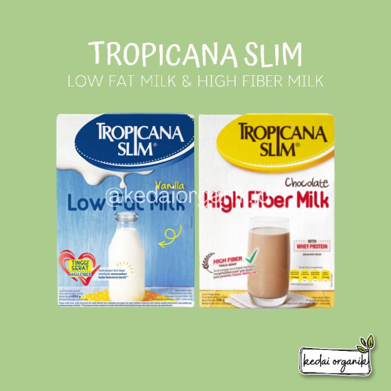 

Tropicana Slim Low Fat Milk 180gr / Tropicana Slim High Fiber Milk 500gr