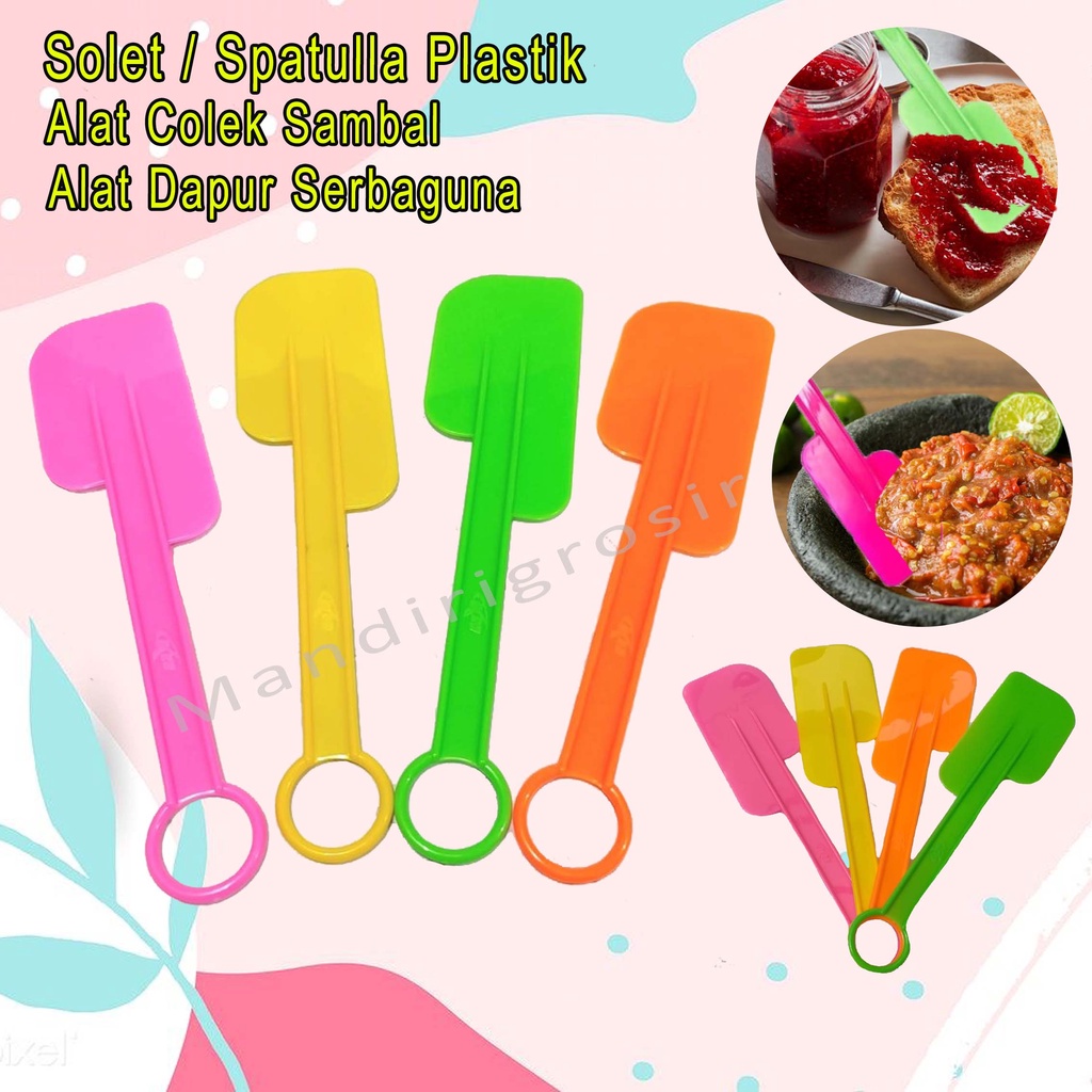 Spatulla Plastik *Solet * Alat Colek Sambal *Alat Dapur Serbaguna