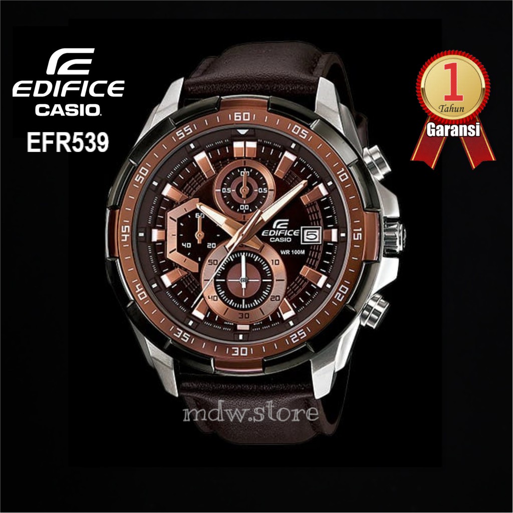 Casio Edifice EFR539 EFR 539 Brown Jam Tangan Pria