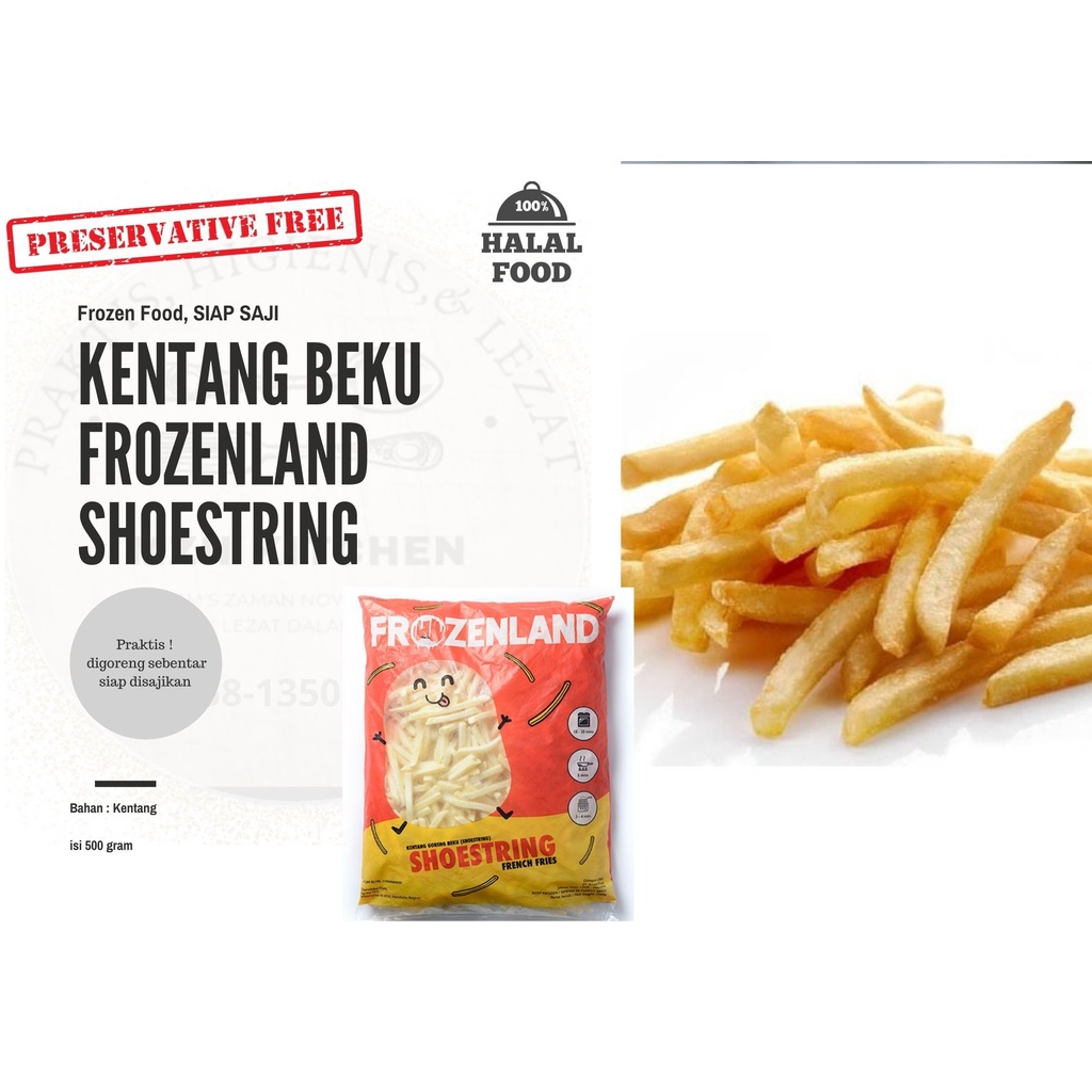 

Kentang Beku, Kentang Frozen, Frozen Food Kentang, French Fries Frozenland Shoestring 500gram