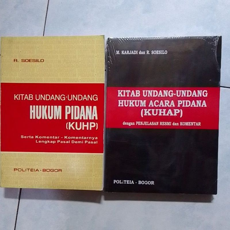 BUKU KUHAP DAN KUHP PIDANA,R. SOESILO ORIGINAL