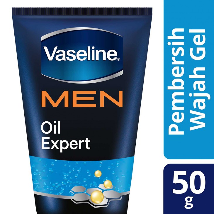 Vaseline Men Oil Expert Gel Facial Wash 50 g / Sabun Cuci Muka 50g
