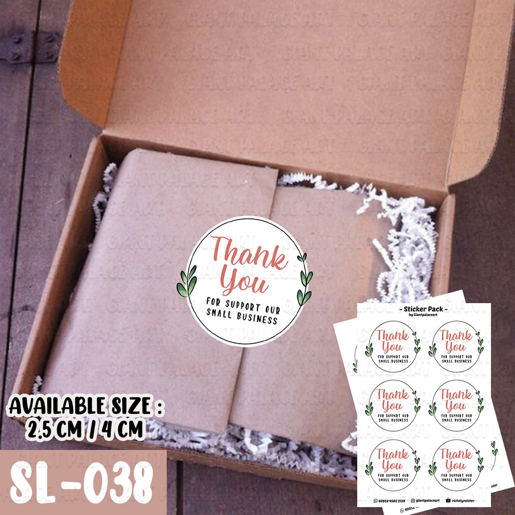 

[GIANT PALACE] 135 PCS LABEL PRODUK / THANKYOU STICKER / STICKER THANK YOU MURAH SL 038