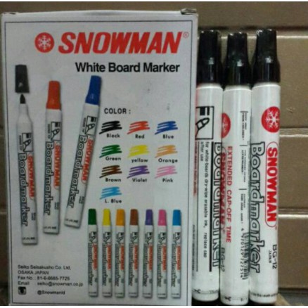 

Spidol Whiteboard / Spidol Papan Tulis Hitam Snowman 1 Pcs