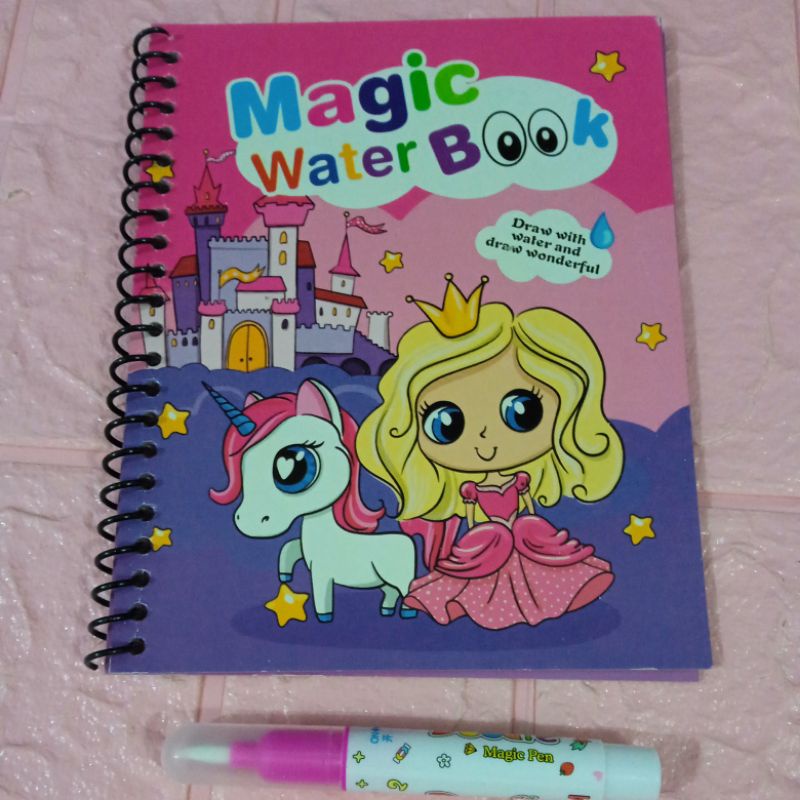 LYSASHOP - MAGIC WATER BOOK / BUKU AJAIB MEWARNAI ANAK GAMBAR MAINAN EDUKASI ANAK-Queen Ratu