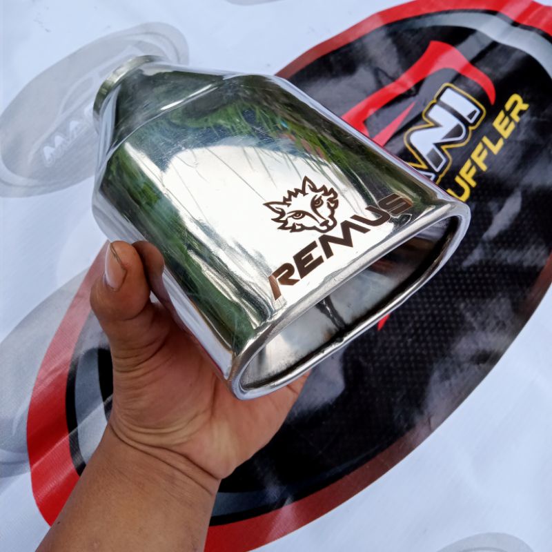 (TERMURAH)KNALPOT MOBIL REMUS SUARA HALUS STAINLES VARIASI UJUNG KNALPOT MOBIL