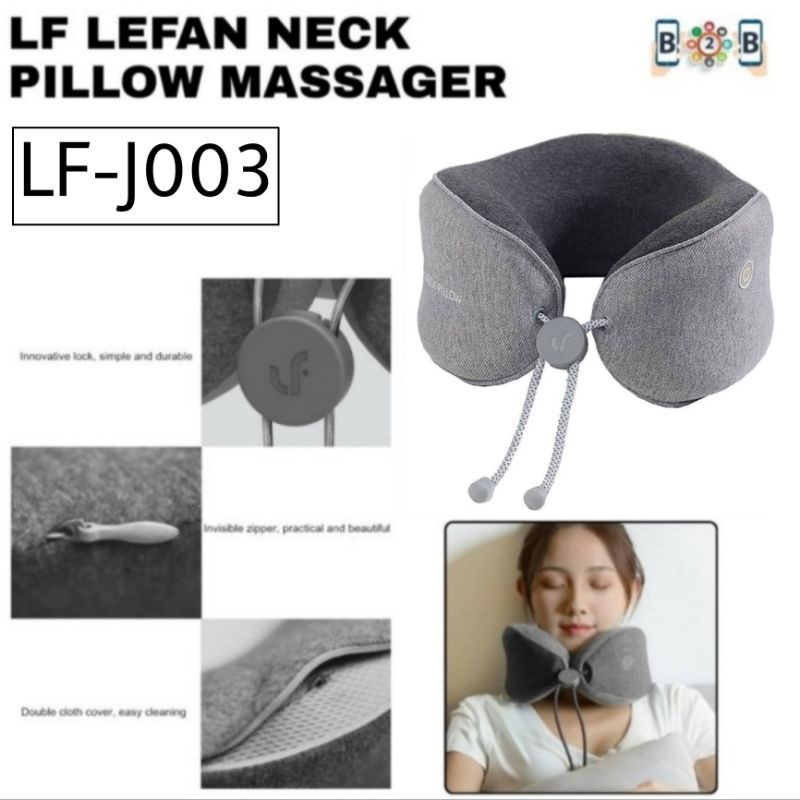 LEFAN LF Neck Pillow Massager LF-J003 Bantal Travel Pijat Leher