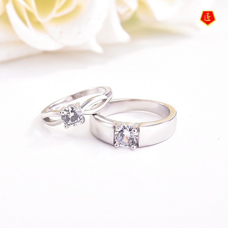 [Ready Stock]Korean Style Creative Diamond Couple Ring