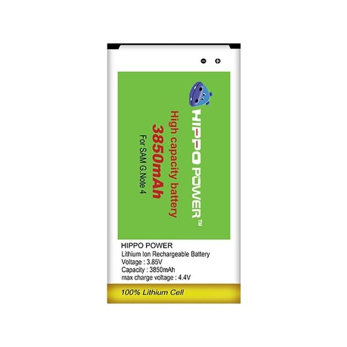 Baterai Hippo Samsung Galaxy Note 4 N910 3850 mAh Garansi Resmi